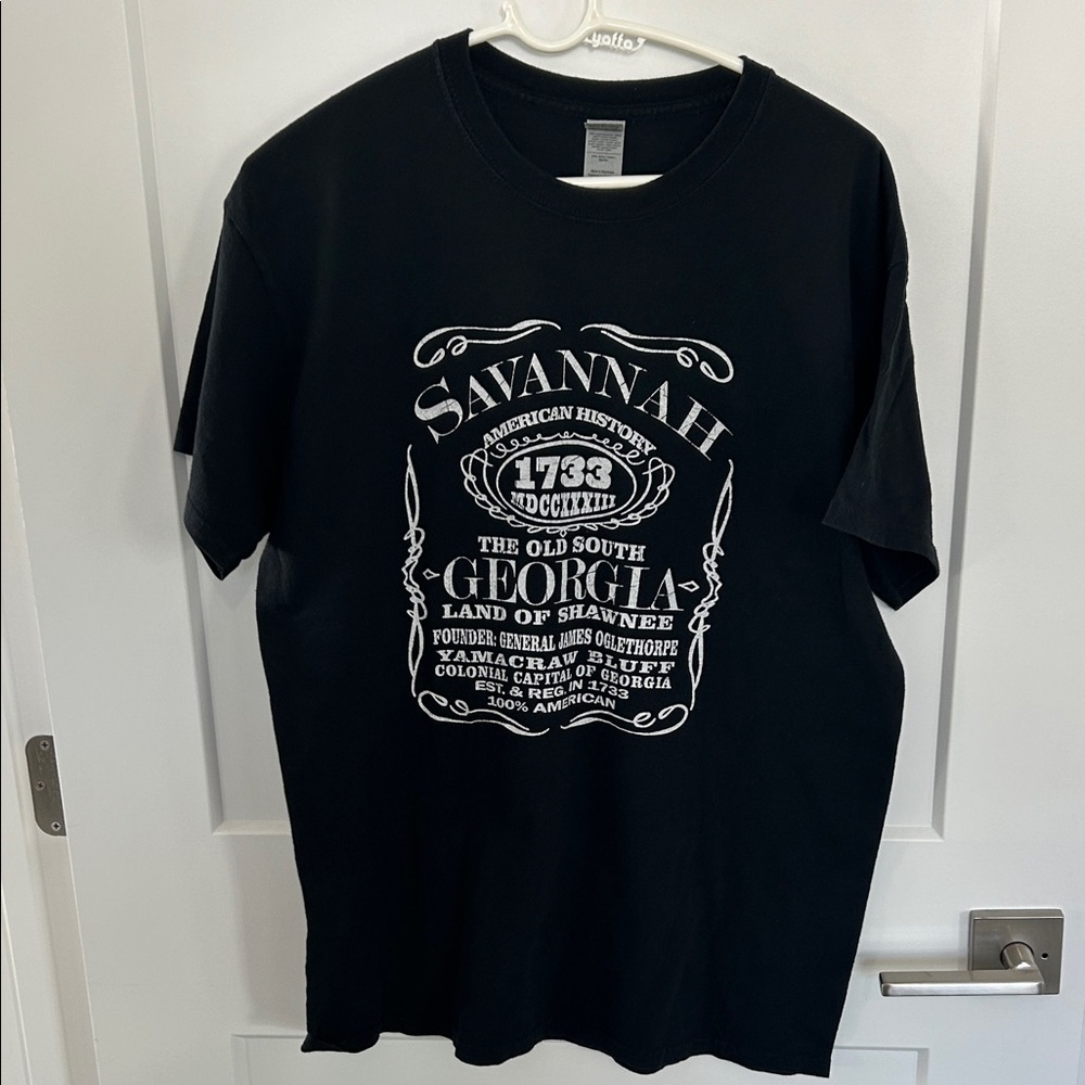 Gildan Black Savannah Georgia Graphic Tee